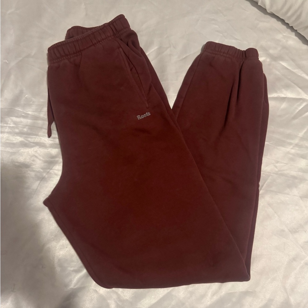 Roots Women's Maroon Jogger Sweatpants